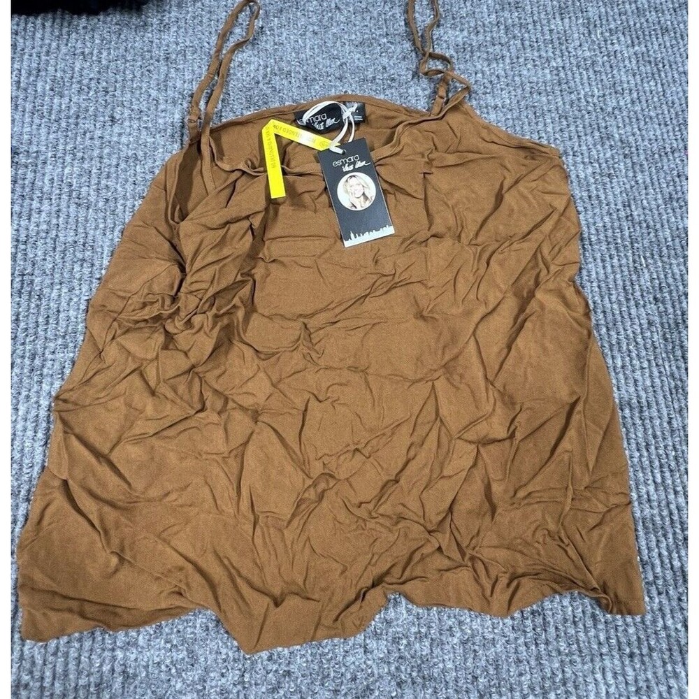 Esmara Camisole Heidi Klum‎ Womens Size 4 Brown Fashionable Tank Top Shirt - Picture 3 of 6
